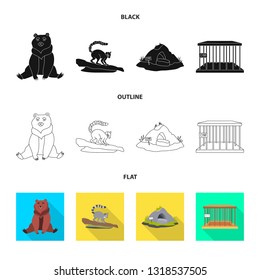 Isolated object of nature  and fun  icon. Collection of nature  and entertainment stock vector illustration.