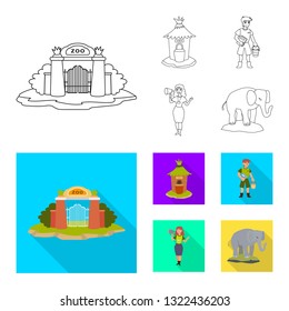 Isolated object of nature  and fun  icon. Set of nature  and entertainment stock vector illustration.