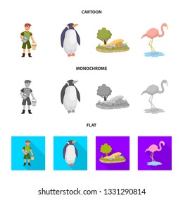 Isolated object of nature  and fun  icon. Set of nature  and entertainment stock vector illustration.