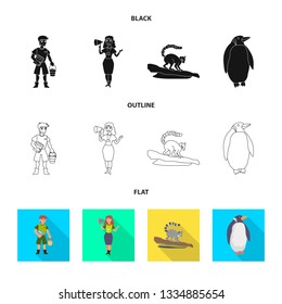Isolated object of nature  and fun  icon. Collection of nature  and entertainment stock symbol for web.