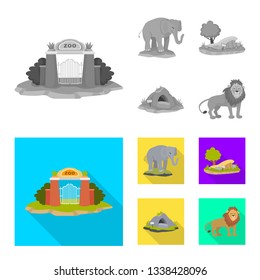 Isolated object of nature  and fun  icon. Set of nature  and entertainment stock symbol for web.