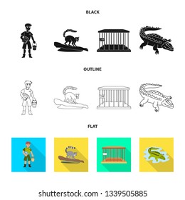 Isolated object of nature  and fun  icon. Set of nature  and entertainment stock symbol for web.