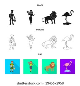 Isolated object of nature  and fun  icon. Set of nature  and entertainment vector icon for stock.