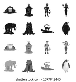 Isolated object of nature  and fun  icon. Collection of nature  and entertainment stock vector illustration.