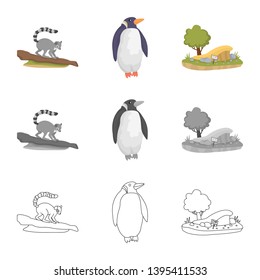 Isolated object of nature  and fun  icon. Set of nature  and entertainment vector icon for stock.