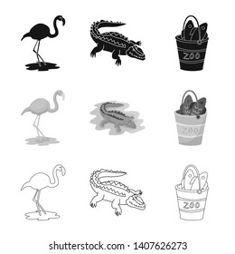 Isolated object of nature  and fun  icon. Set of nature  and entertainment stock vector illustration.