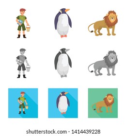 Isolated object of nature  and fun  icon. Set of nature  and entertainment stock vector illustration.
