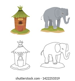 Isolated object of nature  and fun  icon. Set of nature  and entertainment vector icon for stock.
