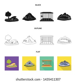 Isolated object of nature and fun icon. Set of nature and entertainment stock vector illustration.