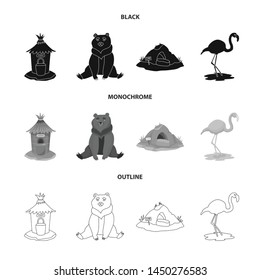 Isolated object of nature and fun icon. Set of nature and entertainment vector icon for stock.