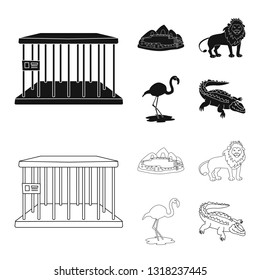 Isolated object of nature  and fun  logo. Set of nature  and entertainment vector icon for stock.