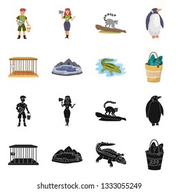 Isolated object of nature  and fun  logo. Collection of nature  and entertainment vector icon for stock.