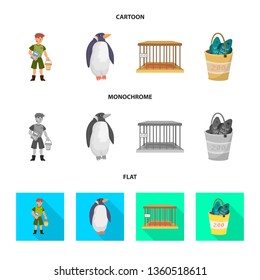 Isolated object of nature  and fun  logo. Set of nature  and entertainment stock symbol for web.