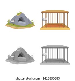 Isolated object of nature  and fun  logo. Set of nature  and entertainment vector icon for stock.
