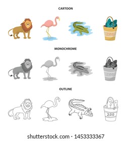 Isolated object of nature and fun logo. Collection of nature and entertainment stock symbol for web.