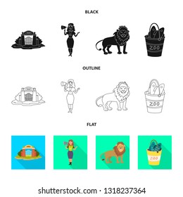 Isolated object of nature  and fun  sign. Collection of nature  and entertainment stock symbol for web.