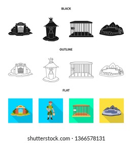 Isolated object of nature  and fun  sign. Set of nature  and entertainment vector icon for stock.
