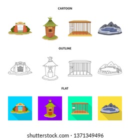 Isolated object of nature  and fun  sign. Collection of nature  and entertainment vector icon for stock.