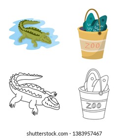 Isolated object of nature  and fun  sign. Set of nature  and entertainment stock vector illustration.