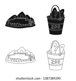Isolated object of nature  and fun  sign. Set of nature  and entertainment vector icon for stock.