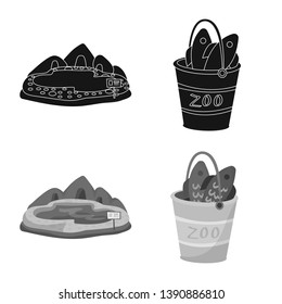 Isolated object of nature  and fun  sign. Set of nature  and entertainment vector icon for stock.