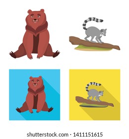 Isolated object of nature  and fun  sign. Set of nature  and entertainment stock vector illustration.