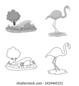 Isolated object of nature  and fun  sign. Collection of nature  and entertainment vector icon for stock.