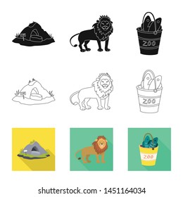 Isolated object of nature and fun sign. Collection of nature and entertainment vector icon for stock.