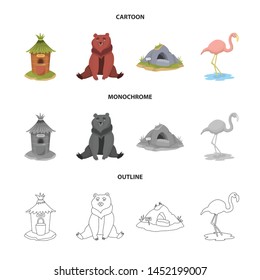 Isolated object of nature and fun sign. Collection of nature and entertainment vector icon for stock.