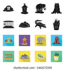 Isolated object of nature and fun sign. Set of nature and entertainment stock vector illustration.