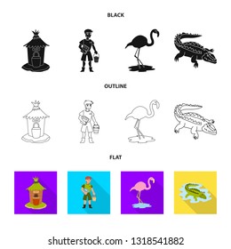 Isolated object of nature  and fun  symbol. Collection of nature  and entertainment vector icon for stock.