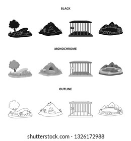 Isolated object of nature  and fun  symbol. Collection of nature  and entertainment stock vector illustration.