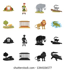 Isolated object of nature  and fun  symbol. Collection of nature  and entertainment stock vector illustration.