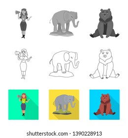 Isolated object of nature  and fun  symbol. Collection of nature  and entertainment stock symbol for web.