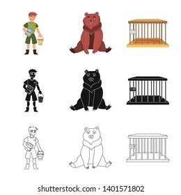 Isolated object of nature  and fun  symbol. Set of nature  and entertainment vector icon for stock.
