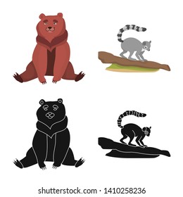 Isolated object of nature  and fun  symbol. Collection of nature  and entertainment stock vector illustration.