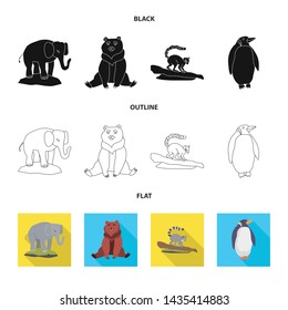 Isolated object of nature and fun symbol. Set of nature and entertainment vector icon for stock.