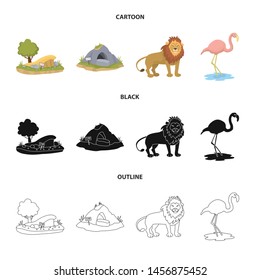 Isolated object of nature and fun symbol. Set of nature and entertainment vector icon for stock.