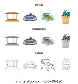 Isolated object of nature and fun symbol. Set of nature and entertainment vector icon for stock.