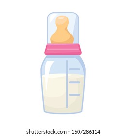 Isolated object of nipple and bottle symbol. Graphic of nipple and milk stock symbol for web.