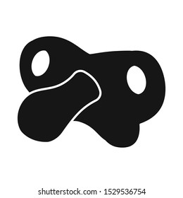Isolated object of nipple and pacifier symbol. Graphic of nipple and pacify stock symbol for web.