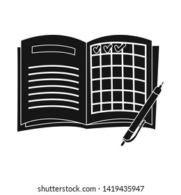 Isolated object of notepad  and notebook icon. Set of notepad  and cover stock vector illustration.
