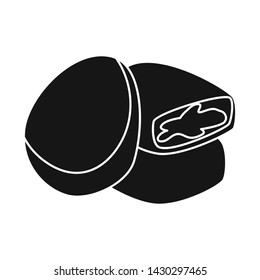 Isolated object of nuggets and chicken logo. Set of nuggets and menu stock symbol for web.