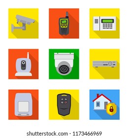 Isolated object of office and house icon. Collection of office and system stock symbol for web.