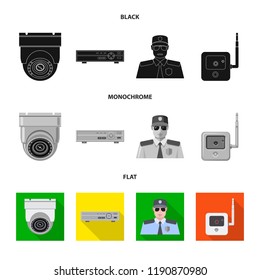 Isolated object of office and house icon. Collection of office and system stock vector illustration.