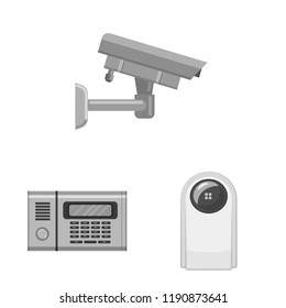 Isolated object of office and house icon. Set of office and system stock symbol for web.