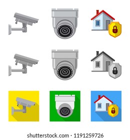 Isolated object of office and house icon. Set of office and system vector icon for stock.