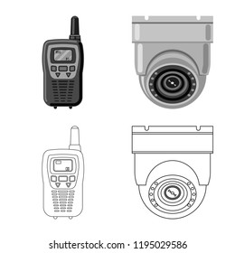 Isolated object of office and house icon. Set of office and system stock vector illustration.