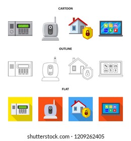 Isolated object of office and house icon. Set of office and system vector icon for stock.