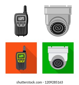 Isolated object of office and house icon. Collection of office and system stock vector illustration.